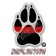 Thin Red Line K-9 Paw Reflective Decal