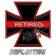 Thin Red Line Retired Iron Cross Reflective Decal