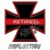 Thin Red Line Retired Iron Cross Reflective Decal