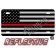 Thin Red Line Tactical Flag Forward Facing Reflective Metal License Plate