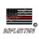 Thin Red Line Subdued Tactical American Flag Forward Facing Reflective Decal 
