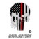 Thin Red Line Tactical Punisher Reflective Decal