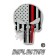 Thin Red Line Tactical Punisher Option 2 Reflective Decal