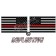 Thin Red Line Subdued Tactical American Flag Set Forward & Reverse Facing Reflective Decal