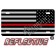 Thin Red Line Tactical Flag Reverse Facing Reflective Metal License Plate