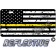 Thin Yellow Line Distressed Tactical Flag Forward Facing License Plate
