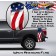 Wavy American Flag Truck Bed Band Stripe Decal Kit